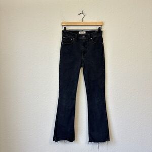 MADEWELL Tall Cali Demi-Boot Jeans in Berkeley Black: Chewed-Hem Edition